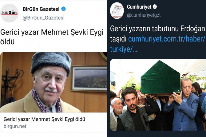 Merhum Eygi için atılan gerici manşetler tepki topladı