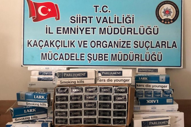 Siirt’te 2650 paket gümrük kaçağı sigara ele geçirildi