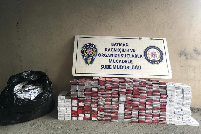 Batman’da iki adrese kaçak sigara operasyonu