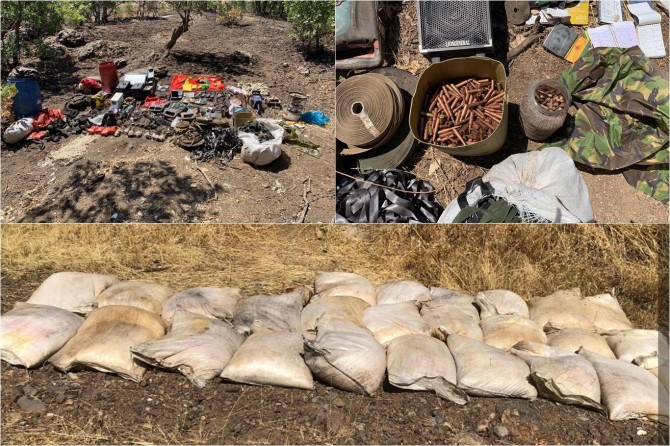 PKK'ye ait mühimmat ve patlayıcı malzemesi ele geçirildi