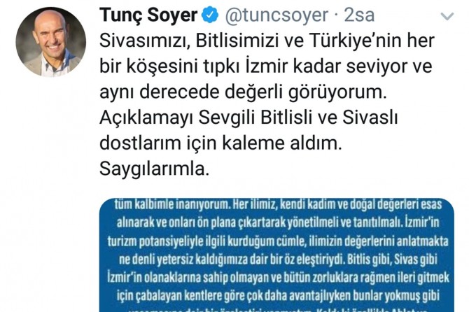 Gelen tepkiler üzerine CHP'li Soyer özür diledi