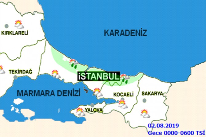 İstanbul ve Kocaeli'de sağanak yağış bekleniyor