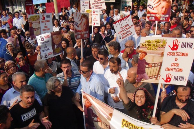 Adıyamanlılar katledilen küçük Hüseyin için yürüdü