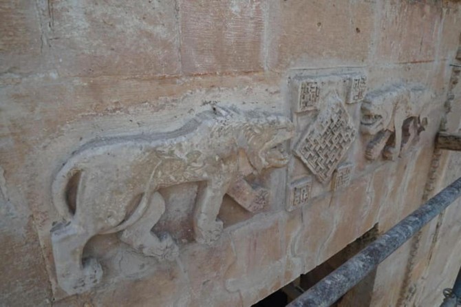 Hasankeyf'te restorasyon sırasında aslan figürü ortaya çıktı