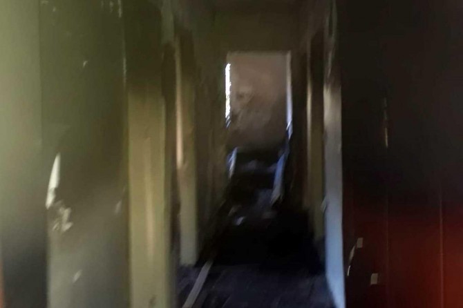 Adıyaman'ın Bahçecik Mahallesinde TOKİ'lerde ev yangını