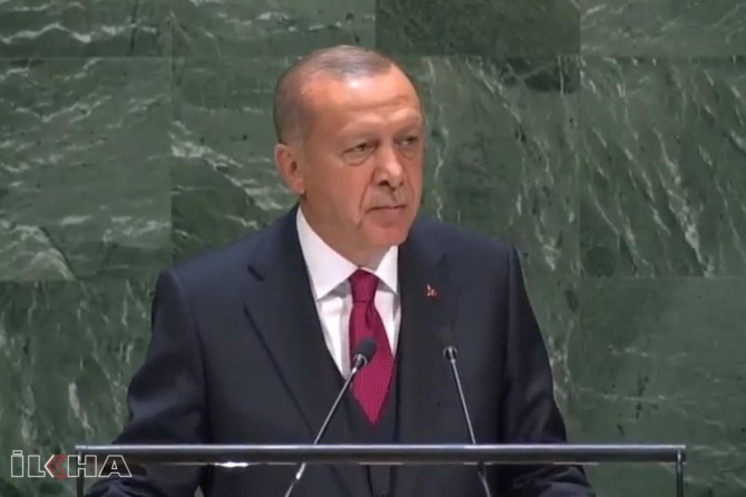 President Erdoğan delivers a speech at UN General Assembly