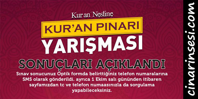 Kur’an Pınarı Yarışması Sınav Sonucu