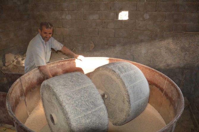 Hasadı yapılan pirinç taş değirmenlerde son aşamadan geçiyor