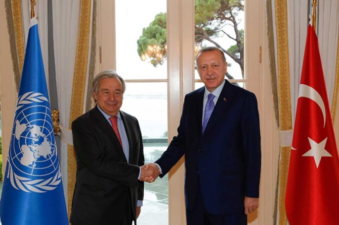 Turkish President Erdoğan meets with UN Secretary-General Guterres