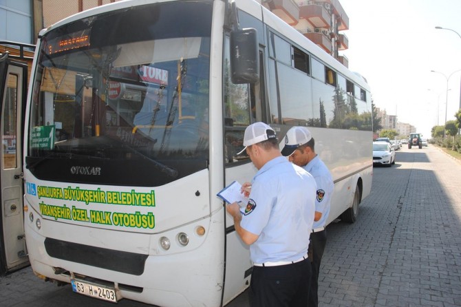 Şehir içi toplu taşıma araçlarında denetim yapıldı