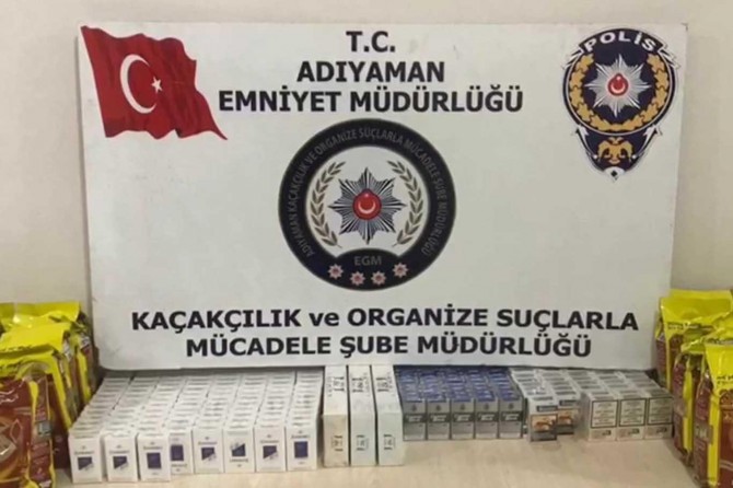 Gümrük kaçağı sigara ve çay ele geçirildi