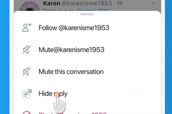 Tweetlere verilen yanıtlar gizlenebilecek