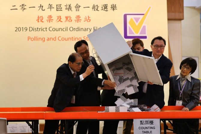 Hong Kong’da seçimleri Çin karşıtları kazandı