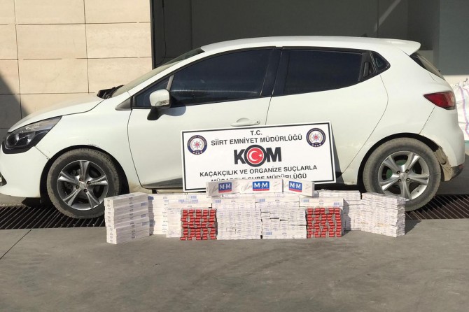 Aracın içine zulalanmış gümrük kaçağı sigara ele geçirildi