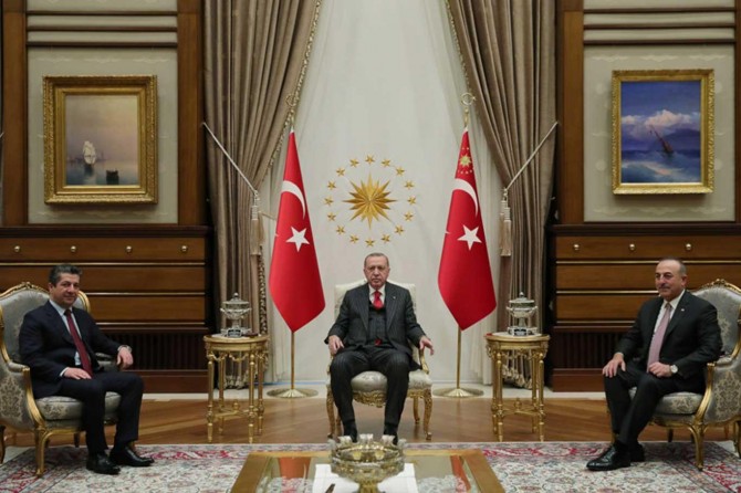 Cumhurbaşkanı Erdoğan, Barzani’yi kabul etti