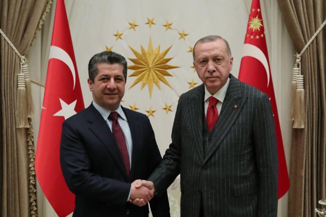 Cumhurbaşkanı Erdoğan Barzani'yi kabul etti