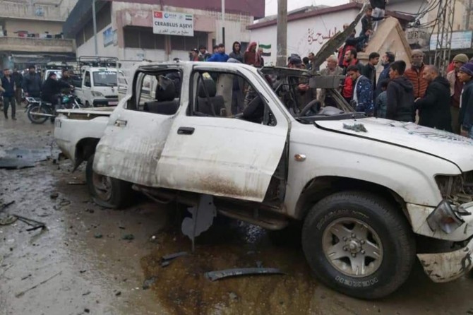 9 people wounded in a car bomb attack in Jarabulus