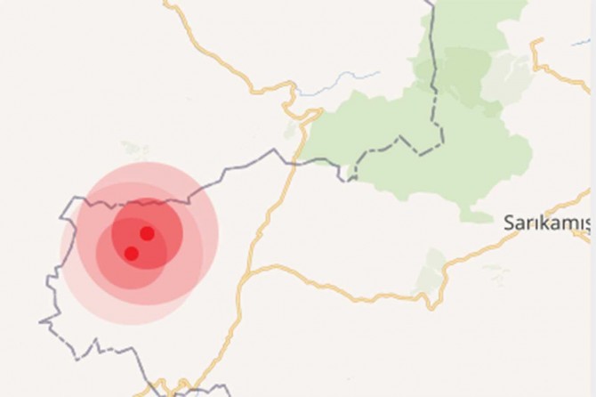 Li Qersê di mezinahîya 4an de erdhej