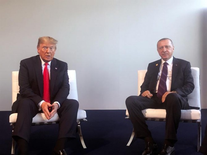 Cumhurbaşkanı Erdoğan Trump ile bir araya geldi