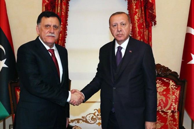Erdoğan meets with Libyan Presidential Council Chairman Sarraj