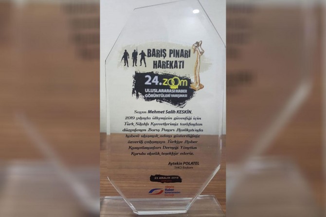 24. Zoom Uluslararası Haber Görüntüleri Yarışması'nda İLKHA'ya ödül