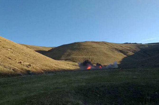 Siirt’in Gökçebağ Beldesinde hayvan barınağında bulunan havan mermisi imha edildi