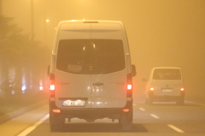 Mardin’de sis etkili oldu