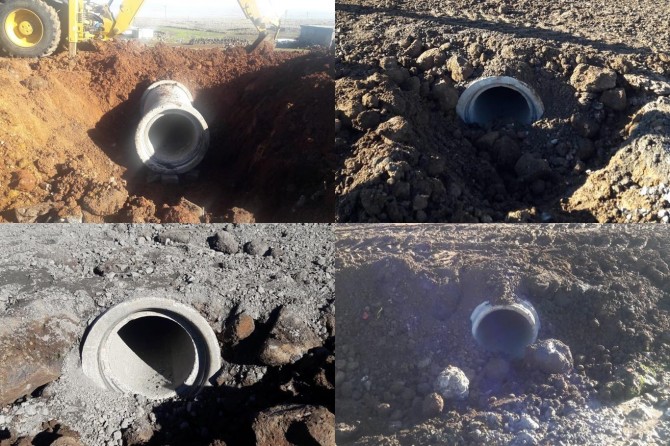 Bağlar Belediyesinden yol çökmelerine karşı beton boru önlemi