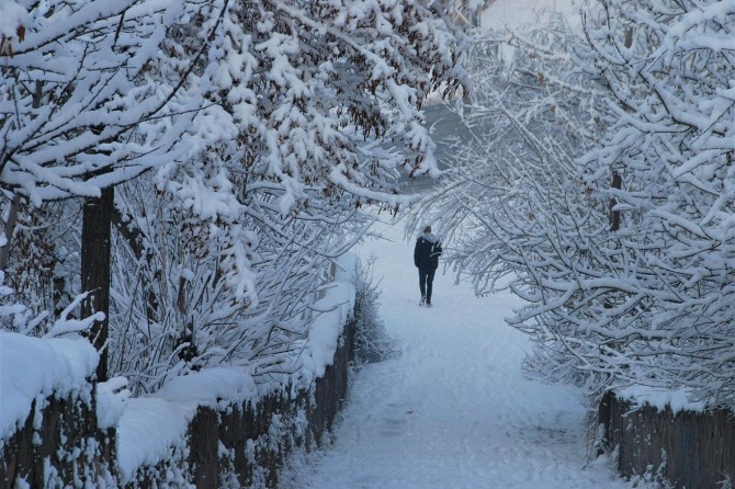 Bitlis’te kar yağışının ardından kartpostallık görüntüler oluştu