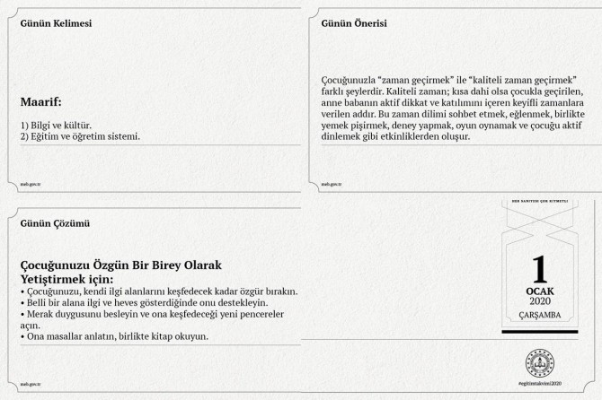 MEB'den Eğitim Takvimi