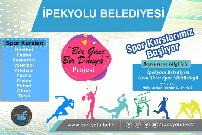 Van'da “Bir Genç Bir Dünya” spor kursları