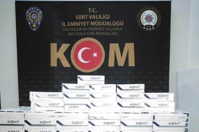 Siirt'te 3 bin 400 paket gümrük kaçağı sigara ele geçirildi
