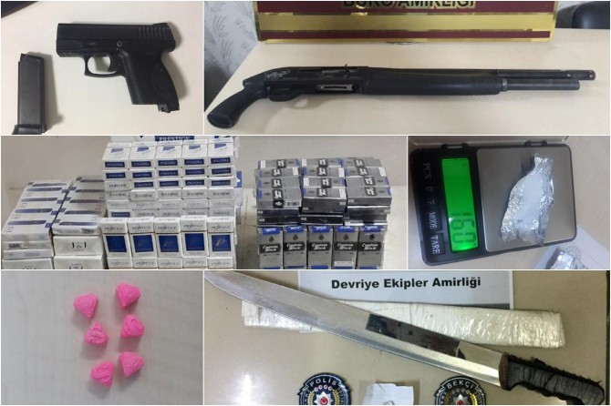 Çeşitli suçlardan aranan 104 şüpheli yakalandı