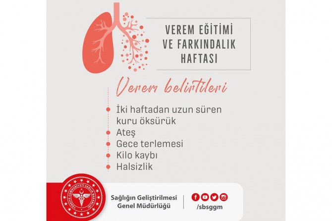 Verem hava yoluyla bulaşabilen bir hastalıktır