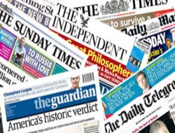 İngiltere'deki gazeteler de bugün