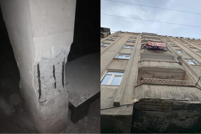 Elazığ'daki deprem nedeniyle Diyarbakır'da 30'a yakın yapıda hasar tespit edildi