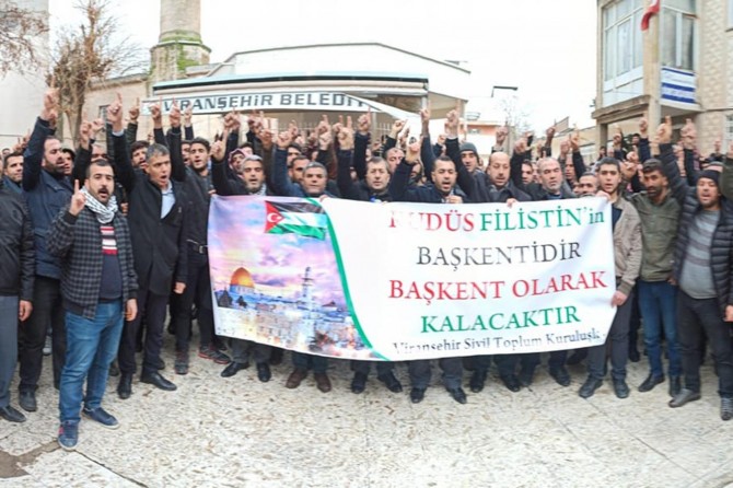 ​Büyük şeytan ABD'nin şer kararı Viranşehir'de tel'in edildi