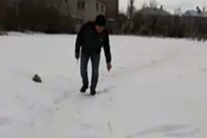 Karda iz bırakan hırsız yakalandı!