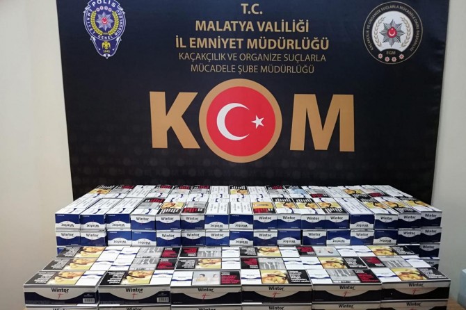 Malatya’da 43 bin adet gümrük kaçağı makaron ele geçirildi