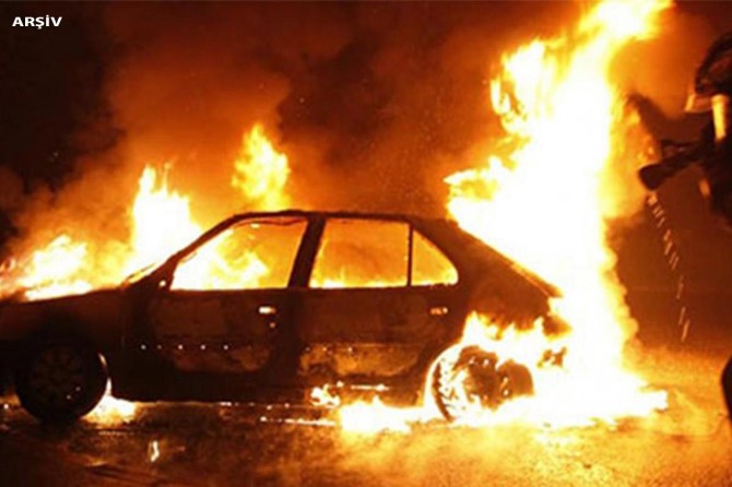 Gaziantep’te boşandığı eşinin aracını kundaklatan kadın suçüstü yakalandı