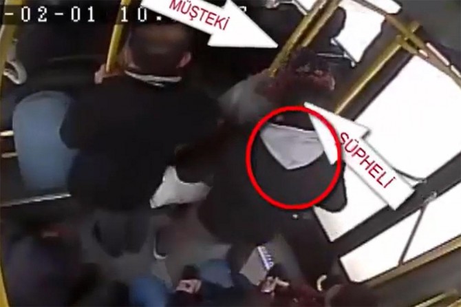 Halk otobüslerinde yankesicilik yapan şüpheli tutuklandı
