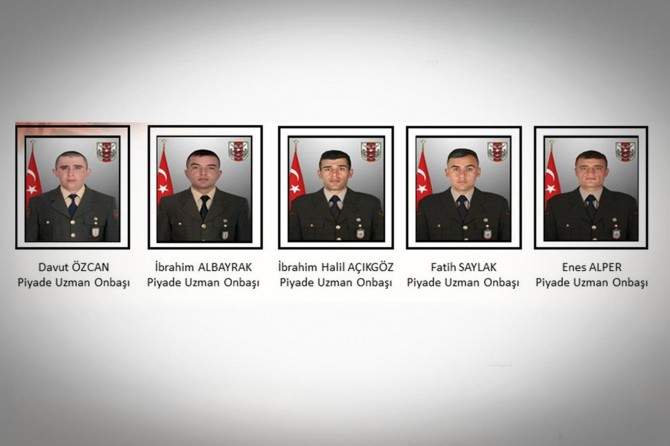 İdlib'de hayatını kaybeden askerlerin kimliği belirlendi