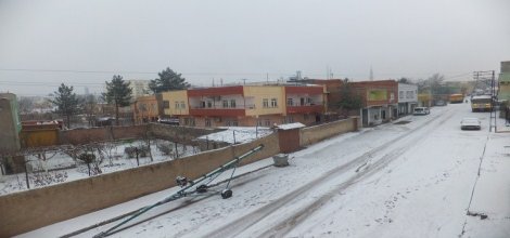 Çınar'da Kar Yağdı