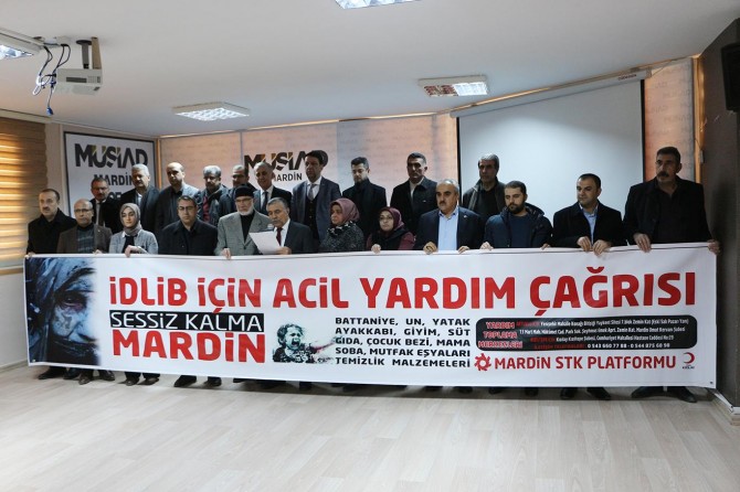 Mardin’de İdlib için yardım kampanyası başlatıldı