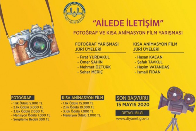 "Ailede İletişim" konulu fotoğraf, kısa animasyon film yarışması yapılacak