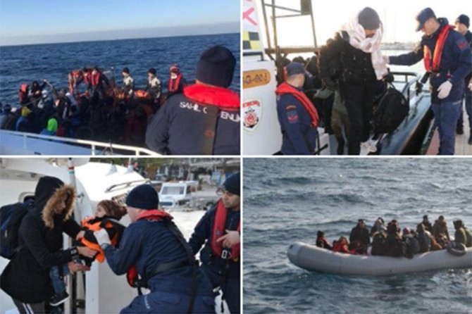 Di heftîyekê de 480 koçber hatin girtin