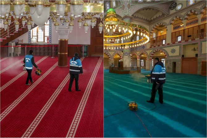 Van'da "Camiler Gül Koksun" projesiyle camilere gül suyu serpiliyor