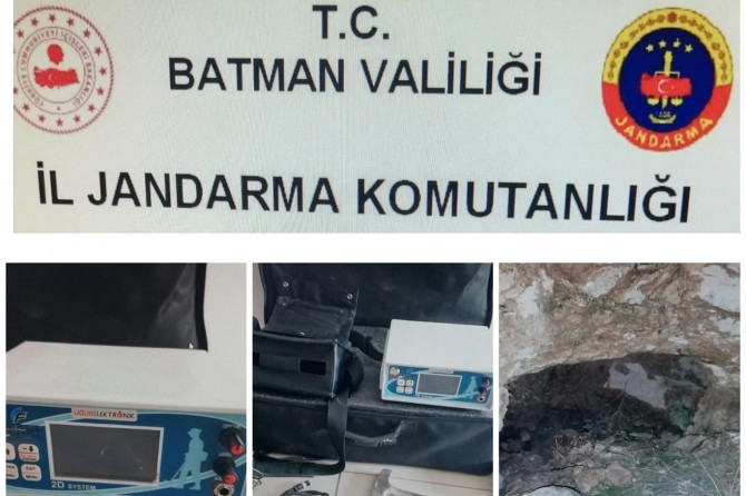 Batman’da kaçak kazı operasyonunda 4 kişi suçüstü yakalandı