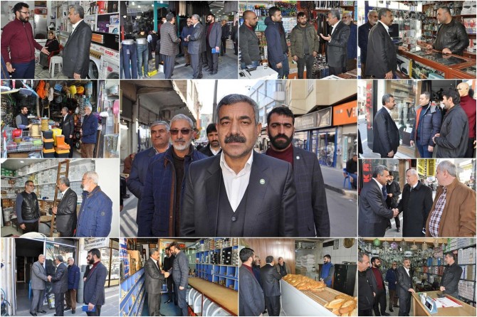 HÜDA PAR heyeti Batman'da esnaf ziyareti gerçekleştirdi