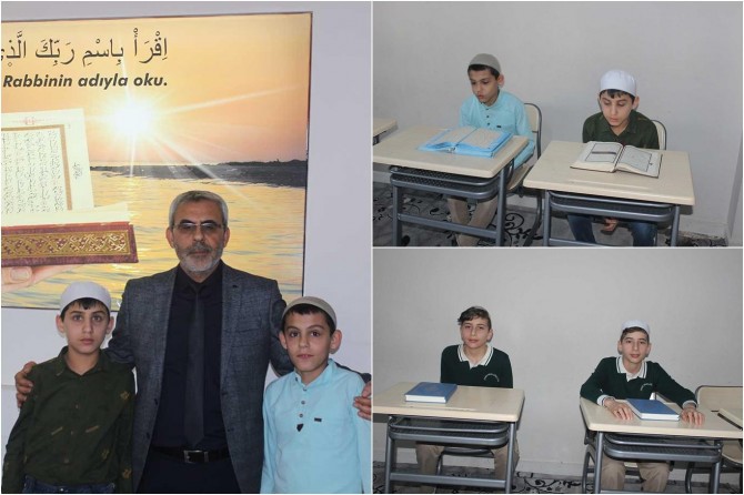 İkiz kardeşler hem okuyor hem de hafızlık yapıyor